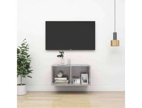 Mueble para la televisión VIDAXL Gris Madera contrachapada (37x37x72 cm)