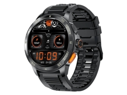 Reloj inteligente Ak77 AMOLED con Bluetooth, llamadas y deportes al aire libre (negro)