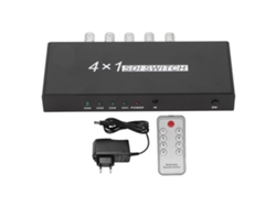 Conmutador SDI con 4 entradas y control remoto