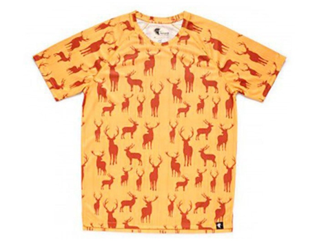 Camiseta de Hombre para Running HOOPOE Oh My Deer Naranja (S)