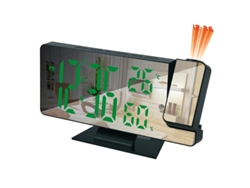 Despertador De Projeção Relógio Digital Grande Com Porta De Carregamento Usb De Projetor 180 ° Com Display De Temperatura E Umidade