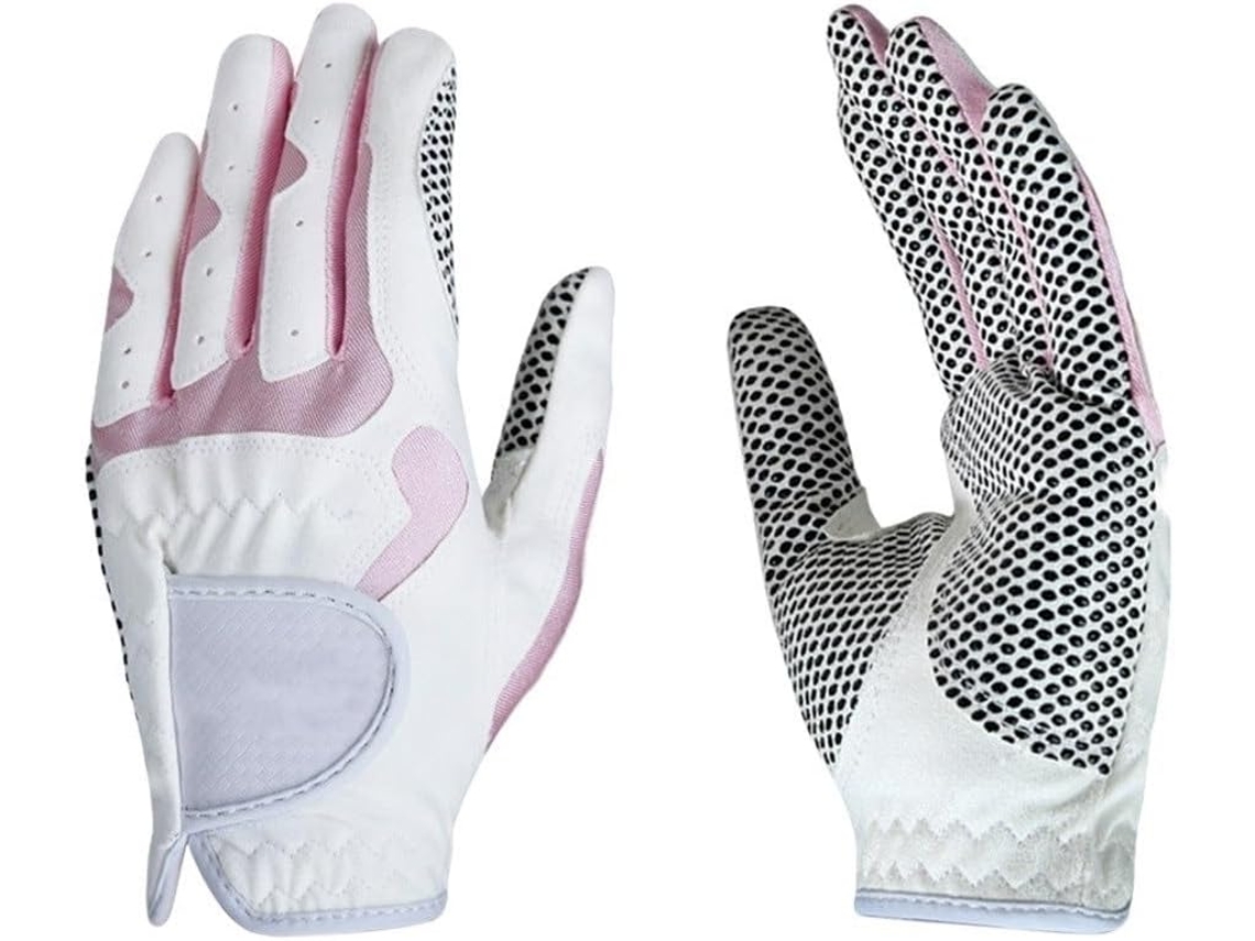 Luvas de Golfe Femininas, Antiderrapantes, em Microfibra com Grânulos, Respiráveis, com Proteção Solar e Resis