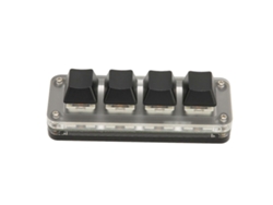 Teclado USB programable de 4 teclas, miniteclado mecánico portátil HID, teclado para juegos programable OSU RGB. Everley891