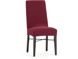 Funda de Silla EYSA Premium Jaz Pack de 2 Fundas Tejido Multielástico (56 x 50 x 60 cm - Poliéster y Algodón - Burdeos)