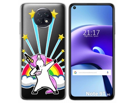 Carcasa Xiaomi Redmi Note 9T 5G TUMUNDOSMARTPHONE Dibujos Transparente Multicolor