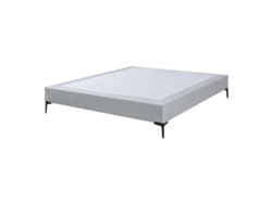 Cama de Matrimonio Lilla Revestimiento [EN.CASA] Tecido Gris (180x200cm)