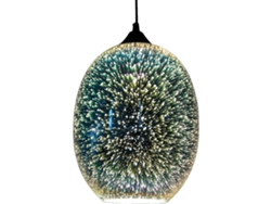 Lámpara de techo con fuegos artificiales 3D, altura ajustable, diseño moderno plateado, varios fabricantes de equipos originales