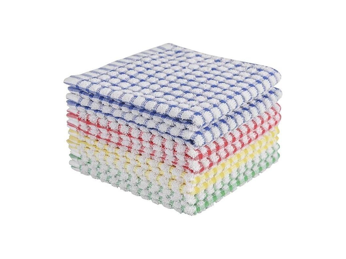 Paños De Algodón Para Lavar Platos, Superabsorbentes, 8 Unidades, 30x30 Cm, Lavables A Máquina.