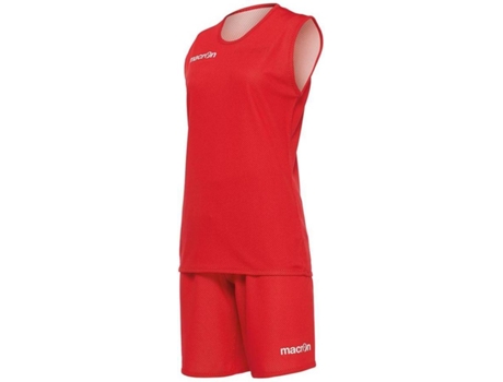 Conjunto para Mujer MACRON F400 Rojo, Blanco para Baloncesto (M)