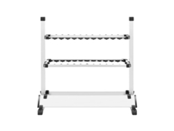Portacañas independiente con capacidad para 24 cañas de pescar, color plateado y negro OEM