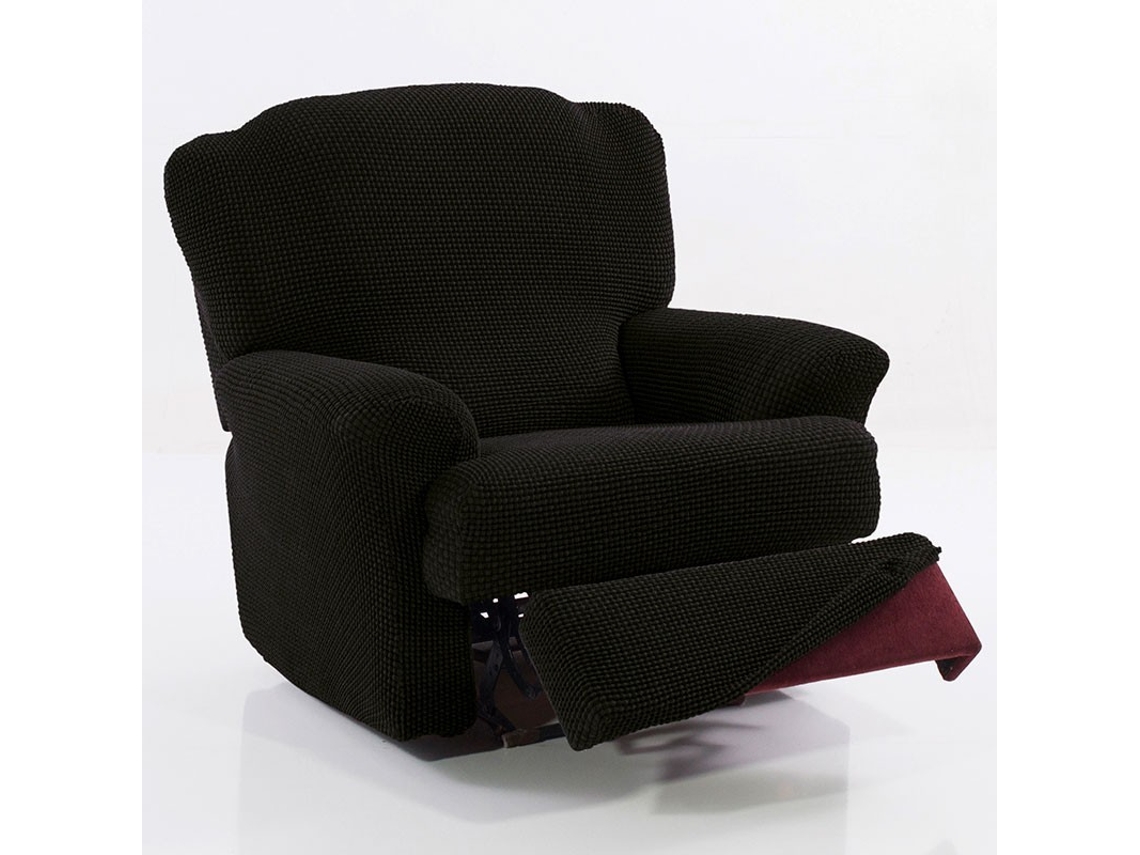 Maxifundas | Funda De Sillón Relax Relive | Color Negro | Alta Elasticidad Y Tacto Suave | Hecho En España.