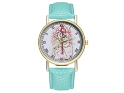 Reloj De Cuero Pu Unisex Pareja Estudiante Analógico De Cuarzo (menta)