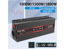 Inversor Datouboss De 1800 W 1000 W/1500 W/1800 W Convertidor De Onda Sinusoidal Pura Dc12v-ac230v Con Pantalla Lcd Para Rv Coche Camión