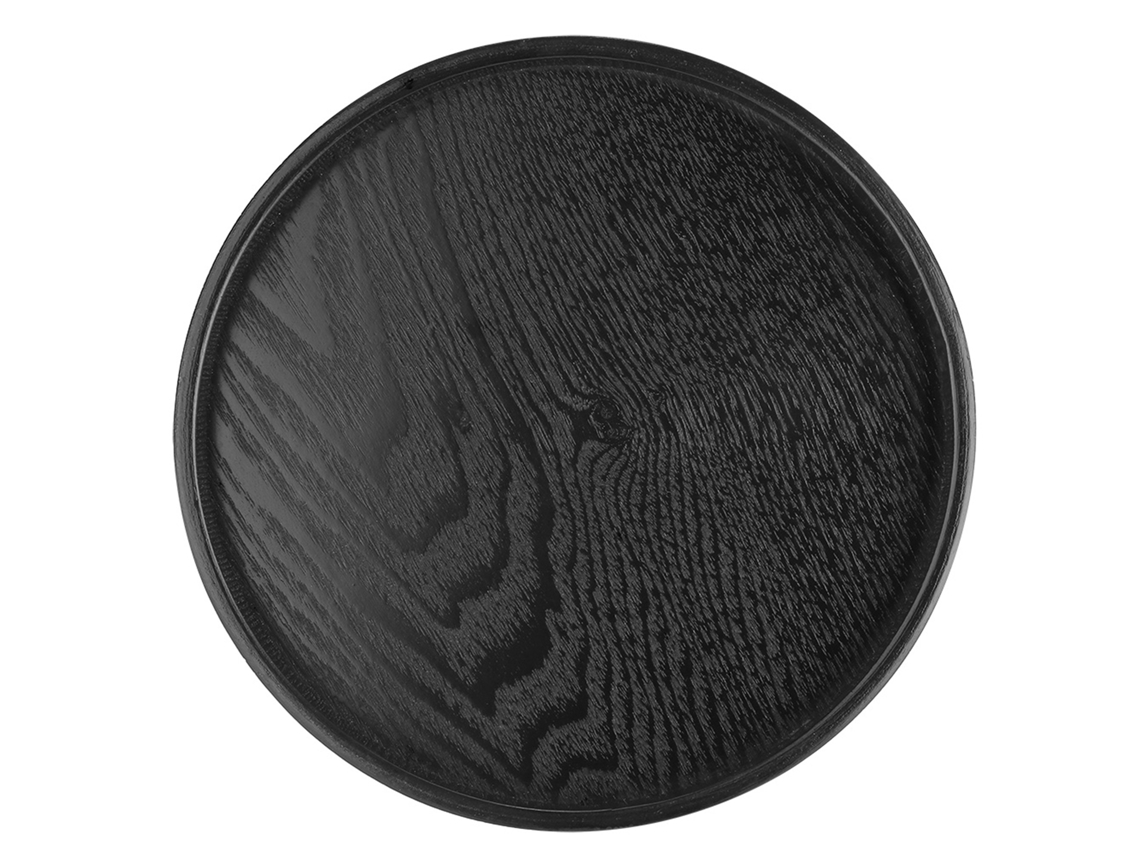 Bandeja De Madera Redonda Para Servir Té Café Comida Aperitivos 21cm