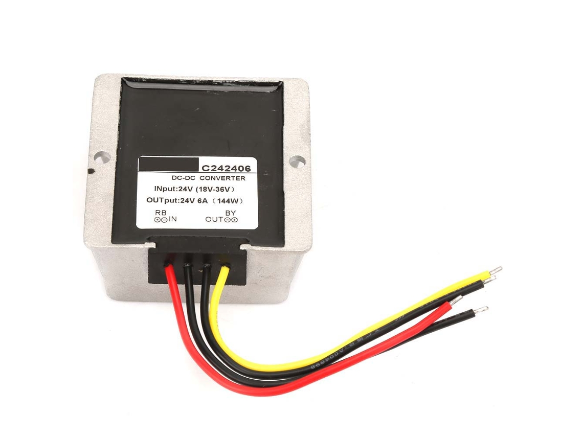 Módulo Regulador De Voltaje Conversor Auto Step Up/down 18-36v A 24v Boost/buck 6a