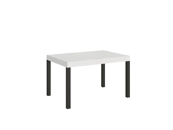 Mesa Extensible para Uso Diario 140/224x80cm Gris Blanco Patas Antracita Itamoby