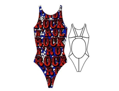 Traje de baño para Mujer TURBO Rock Pro Resist Multicolor para Natacion (XXL)