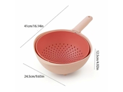 Cesta escurridora giratoria multifuncional - Plástico resistente, ideal para lavar frutas y verduras en la cocina - Un ayudante de cocina innovador