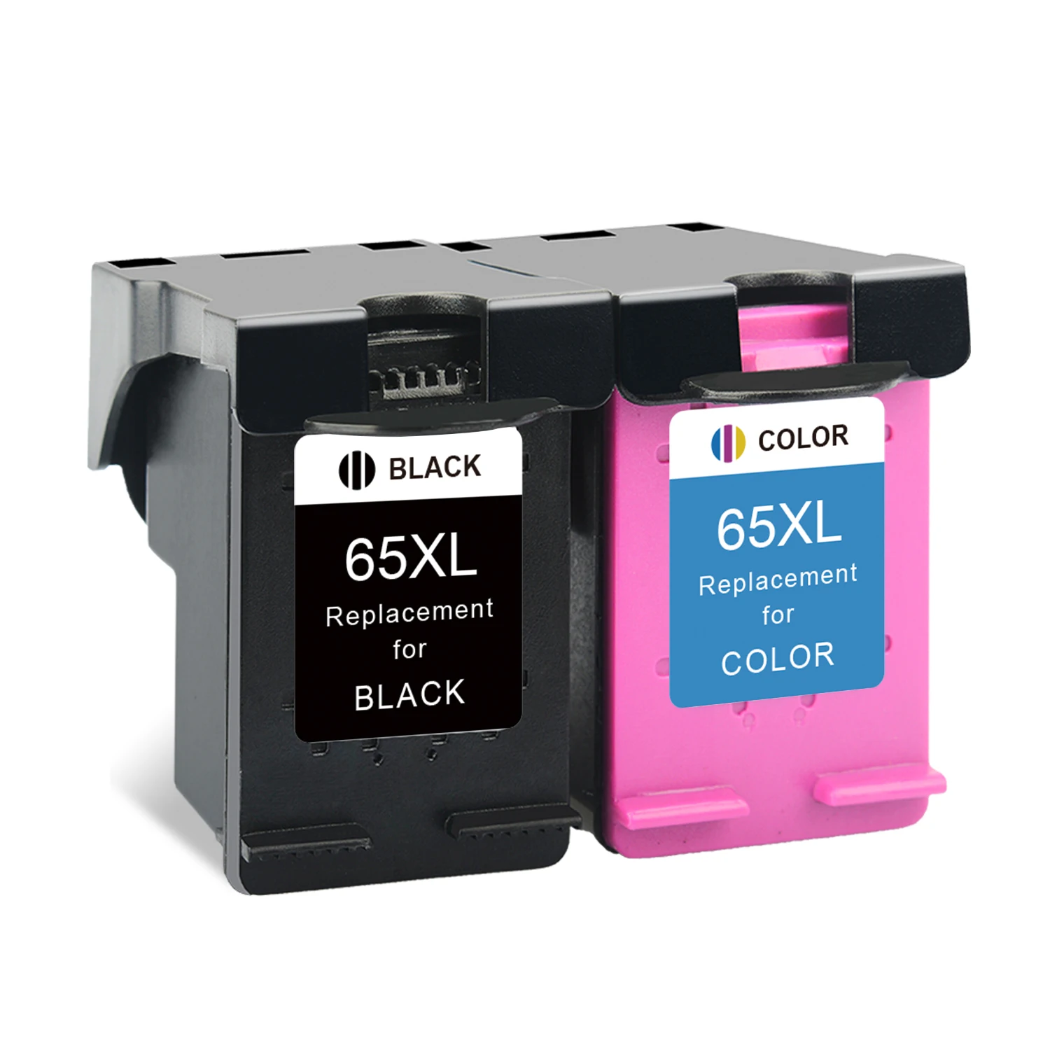 2 Cartuchos De Tinta N.° 65xl Para Impresoras Hp65 Compatibles Con Hp Envy 5010, 5020, 3720, 2130, 2652, 2655, 3723, 3724 Y 3730.