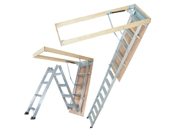 Escalera telescópica de aluminio para ático de 5,7 x 1,6 m Tekmaquinas