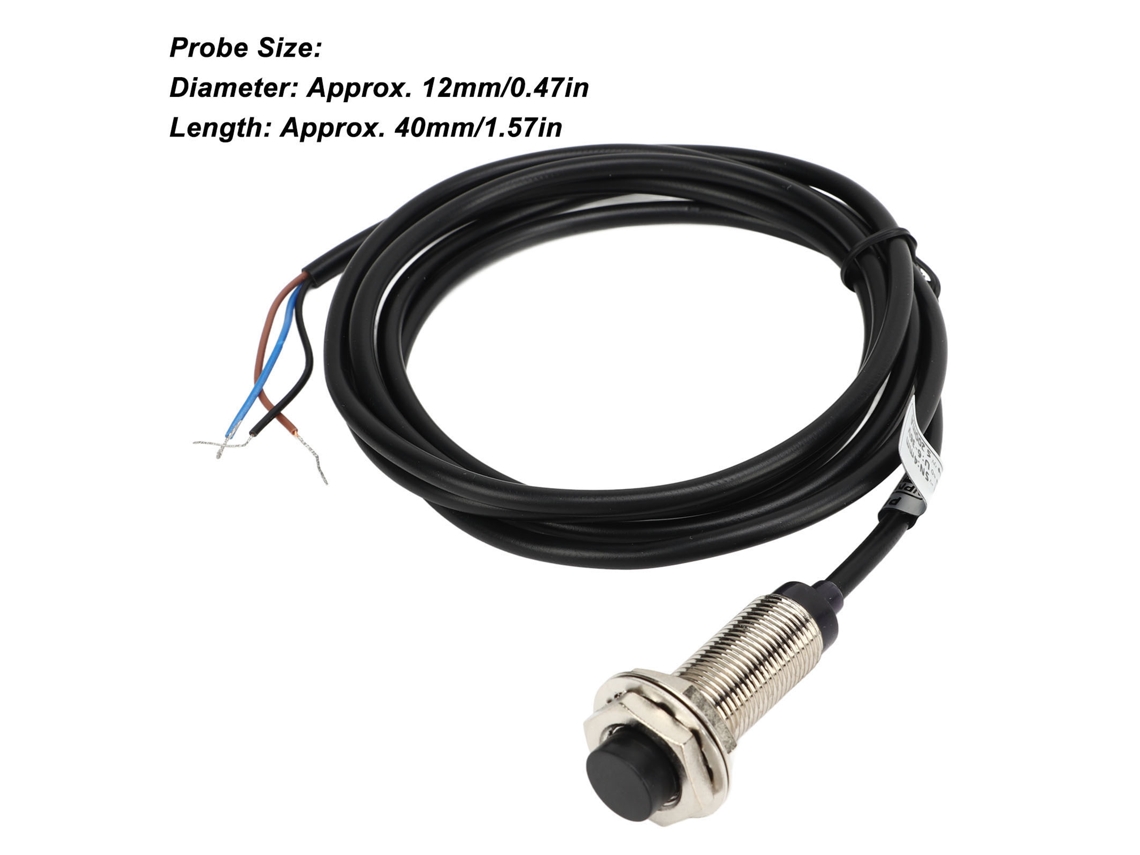 Omni-4 Conjuntos Interruptor De Proximidad Inductivo 12mm Sonda Npn 3 Cables No 4mm Sensor 6-36vdc