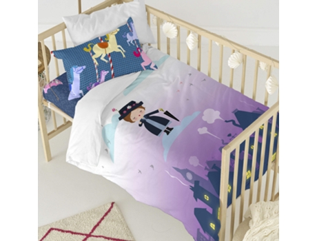 Juego de Funda Nórdica de Cuna HAPPYFRIDAY Nanny (100 x 120 cm - Algodón - Multicolor)