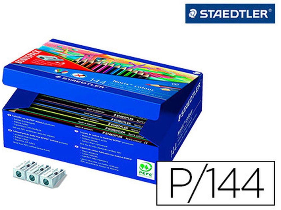 Staedtler Wopex Lápices de Colores Ecológicos Caja de 144 Unidades Surtidas 12 Colores Surtidos