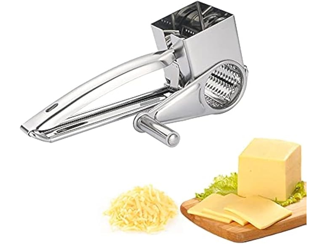 Ralador Tambor Con Manivela Aco Inox, Para Queso Vegetales Patatas Zanahorias
