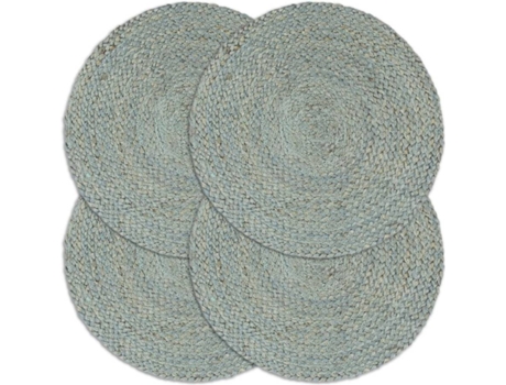 Mantel Individual Vidaxl liso redondo verde 38