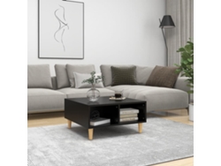 Mesa de Centro de Apoyo 60X60X30 Cm Contrachapado Negro