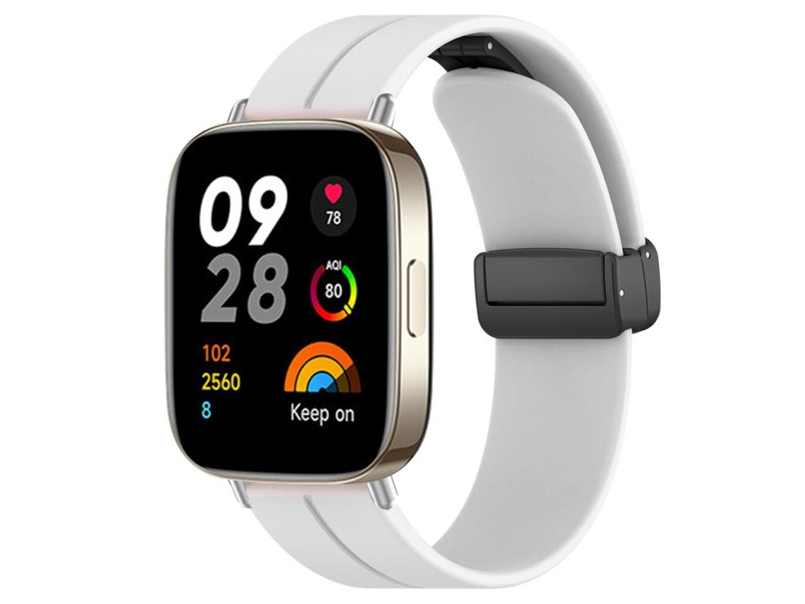 Correa de silicona para Redmi Watch 3 - Cabeza plana - Hebilla negra