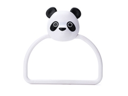 Anillo Toallero De Pared Con Adhesivo, Diseño Sin Costuras, Estampado De Panda De Dibujos Animados, Para Cocina Y Baño.