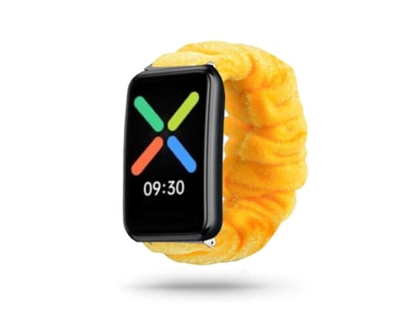 Correa Oppo Watch Free Pulsera Scrunchie Amarillo