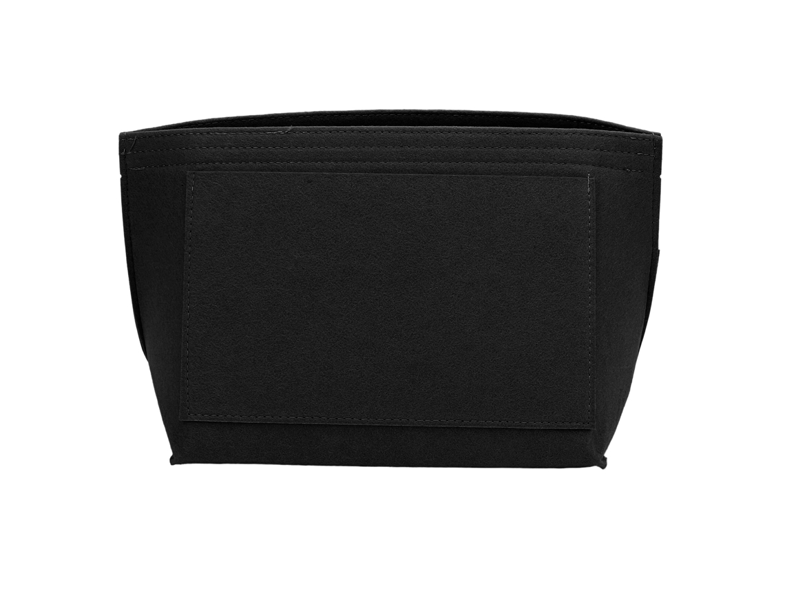 Organizador De Bolso De Lana Insertable Para Maquillaje, Gran Capacidad, Bolsa Organizada Para Bolso Grande Talla L Negro