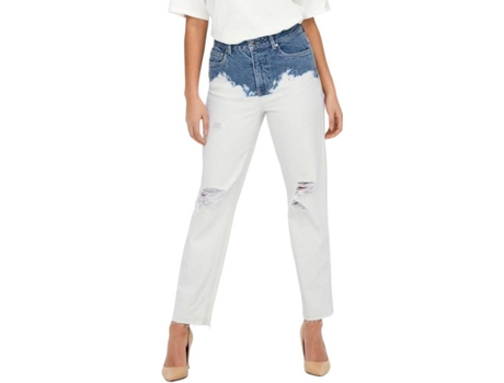 Pantalones Vaqueros ONLY Emily Life Algodón Mujer (W28/L32 - Blanco)