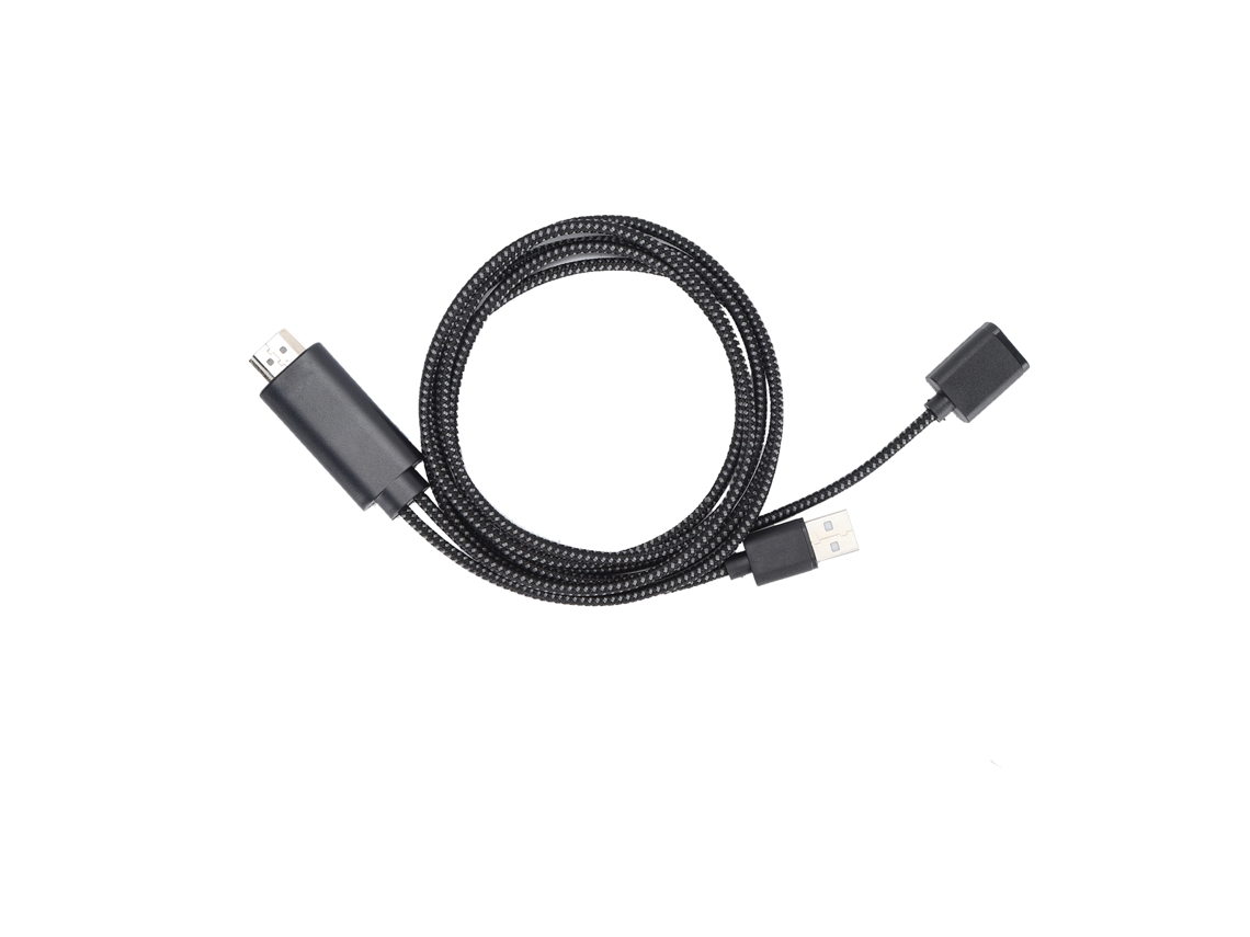 Cable Convertidor De Interfaz Multimedia Usb A Hd 1080p Para Televisores Android/ios, Negro, 1 M