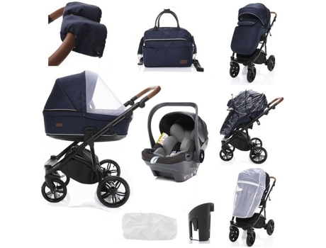 Carrito de Bebé ZOPA 3 In 1 Stratos Royal (72x33x20cm - Azul)