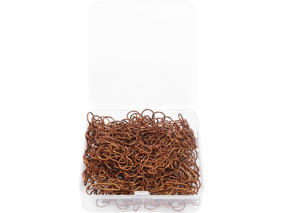 Paquete De 100 Clips De Papel Con Forma De Bicicleta: Bonitos Clips De Metal Color Bronce Para Documentos,