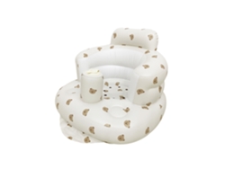 Silla hinchable para bebé con diseño de oso.