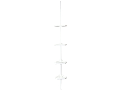 Estanteria Baño con 4 Baldas Sin Taladro Telescopica Esquinera Plasticoa TIENDA EURASIA