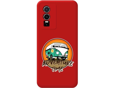 Carcasa para Vivo Y76 5G TUMUNDOSMARTPHONE Silicona Líquida Dibujos Rojo