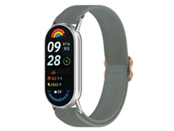 Pulsera para Xiaomi Smart Band 10/9/8 - Nylon trenzado elástico - Cierre deslizante - Verde pino