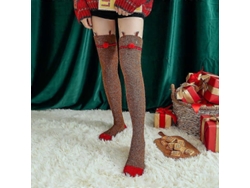 Calcetines suaves de lana coral hasta la rodilla, ideales para el invierno, para niñas y mujeres. Calcetines de rayas con estampados de animales, pelusas y dibujos animados.