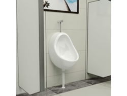 Urinario de pared con válvula de descarga de cerámica, blanco, DKD HOME DECOR