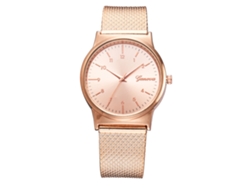 Reloj De Pulsera De Cuarzo Para Mujer Con Correa De Silicona, Estilo Moderno, Oro Rosa.