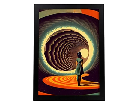 NACNIC Poster Vórtice En Estilo Surrealismo Cinematográfico Ilustraciones Y Grabados De Historieta Abstracta Y Artística A3 Marcos Negros