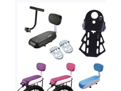 Asiento trasero para bicicleta infantil con respaldo, asa y reposapiés, accesorio para bicicleta, suave, seddlevayotoy