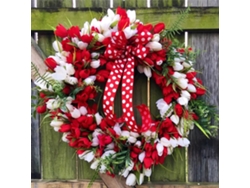 Corona de flores artificiales para decorar la puerta - Fiestas especiales