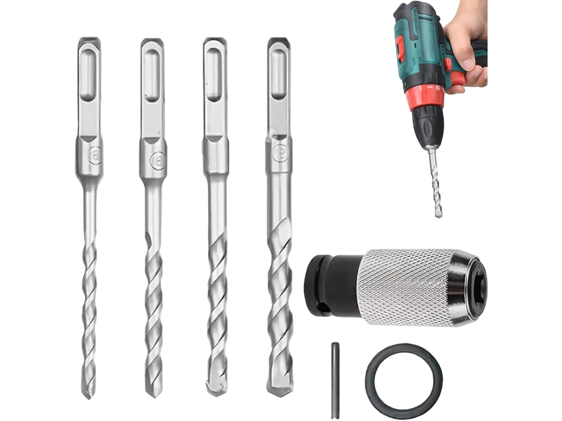 Martillo Metal Compatibilidad Brocas, Adaptador De Conversión