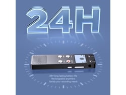 Grabadora De Voz Recargable Con Grabación Estéreo Programada Y Reproducción De Música, 8 Gb.